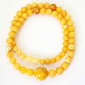 100% NATURAL Handmade Butterscotch Amber Necklace, Real Amber Bead Jewelry